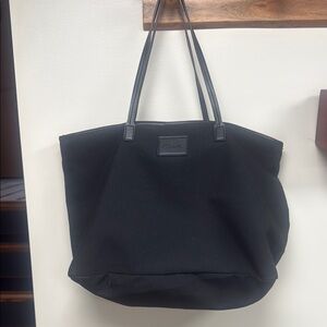 Chic Black Canvas Tote Bag